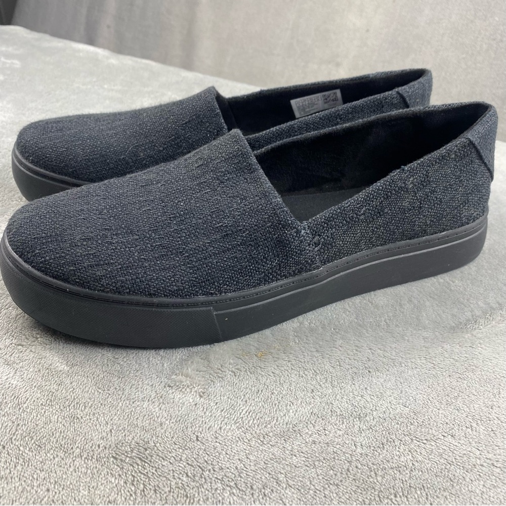 TOMS Women's Kameron Slip on Platform, Size W9, Black.  Tried On Only